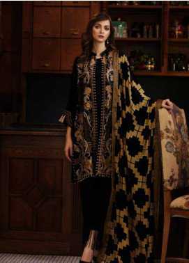 Charizma Embroidered Velvet Winter Collection Design 05 2019